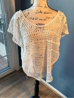 Victoria secret Crochet Swim Cover-Up with Tie open Back